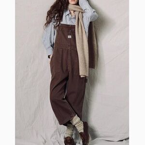 Denimist Relaxed Cotton Overall - Chestnut Cafe Brown Small
